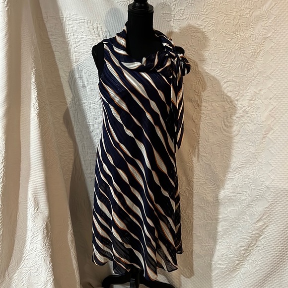 Signature by Robbie Bee Dresses & Skirts - Signature by Robbie‎ Bee navy/rust sleeveless dress, size 12, NWT